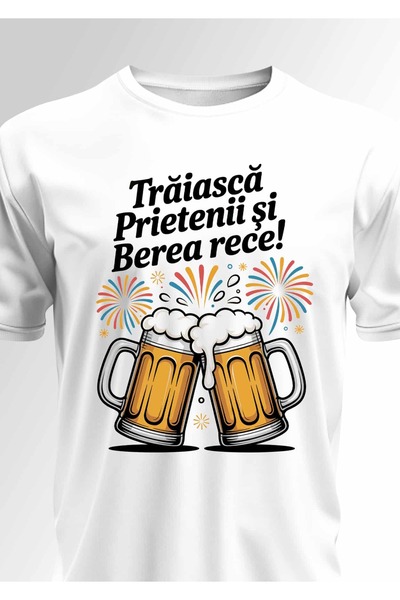 XPLODE Tricou Trăiască prietenii și berea rece Oversized