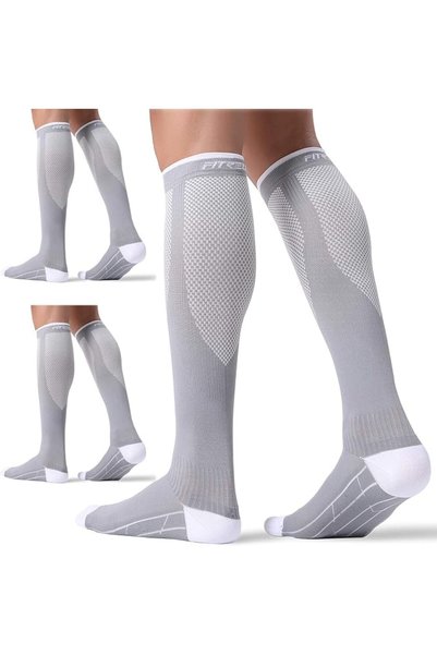 FITRELL 3 أزواج من الجوارب الضاغطة للنساء والرجال، ضغط 20-30 ملم زئبق - جوارب...