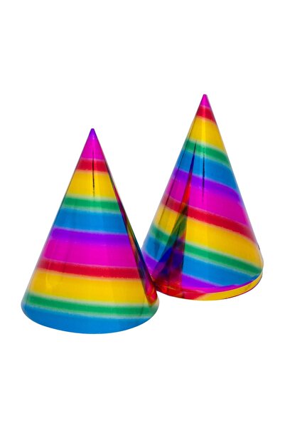 OEM Coifuri din Hartie de Petrecere cu Folie Rainbow 17 cm - 6 buc.