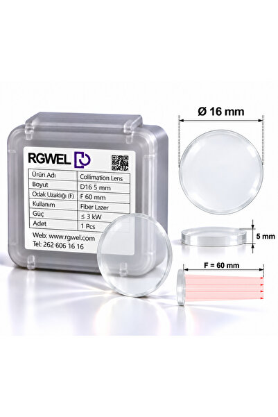 RGWEL Fiber Lazer Collimation Lens D16 F60 5mm