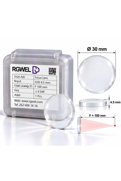 RGWEL Fiber Lazer Focus Lens D30 F100 4.5mm