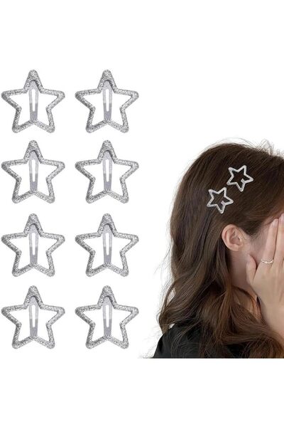 GENERAL Glitter Star Hair Clips for Women Girls Sparkly Non-Slip Y2K 2000s St...