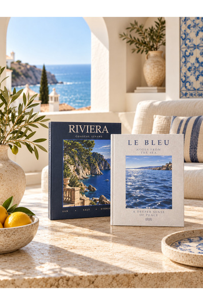 Riviera & Le Bleu Dekoratif Kitap Kutusu 2'li Set