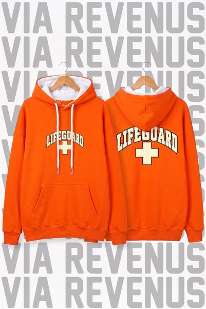 Vordevia Lifeguard / Cankurtaran Printed Unisex Wide Fit Hooded Hoodie Sweats...