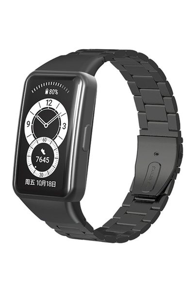 XGSM Brățară din oțel pentru Huawei Band 6, Negru