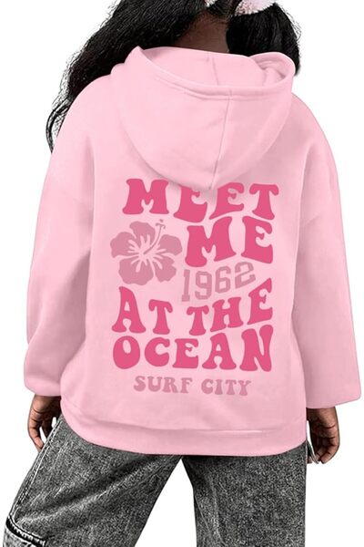 GENERAL Cute Pink Hoodies for Kids Girls Aesthetic Preppy Sweatshirts Trendy ...