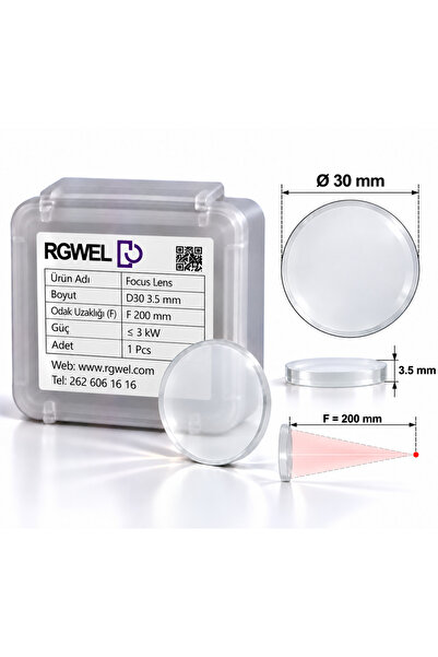 RGWEL Fiber Lazer Focus Lens D30 F200 3.5mm
