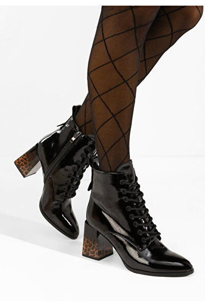B T Shoes Botine dama piele Lizarra negre