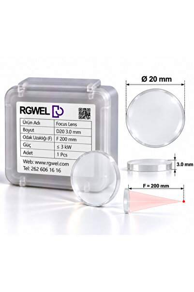 RGWEL Fiber Lazer Focus Lens D20 F200 3.0mm
