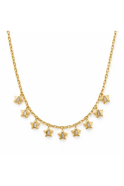 Hilal Jewelry Işıltılı Yıldız Yağmuru Tasarım Kolye