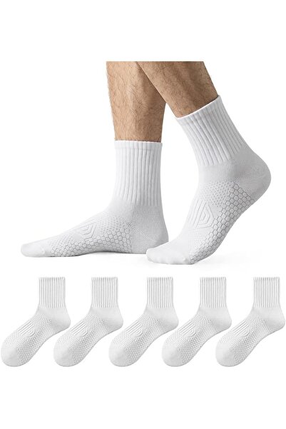 infino Men's Cotton Crew Socks (5 Pack) – 10A Antimicrobial Athletic Socks fo...