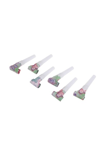 OEM Suflatori de Petrecere din Hartie cu Model Fluturi Colorati - 6 buc.