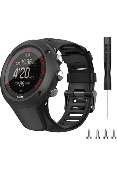 XGSM Curea de silicon pentru Suunto Ambit 1/2/3/2S/2R/3P/3S/3R, Negru