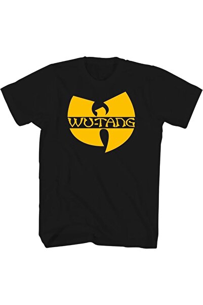 GENERAL 2Bhip Wu-Tang Clan Logo Puff Print Hip Hop Graphic T Shirt Black