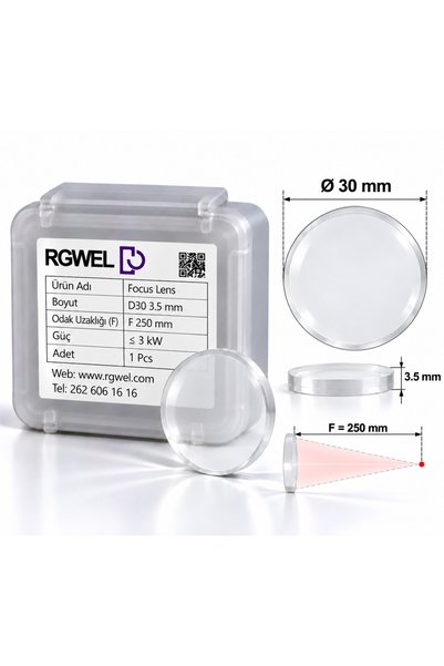 RGWEL Fiber Lazer Focus Lens D30 F250 3.5mm
