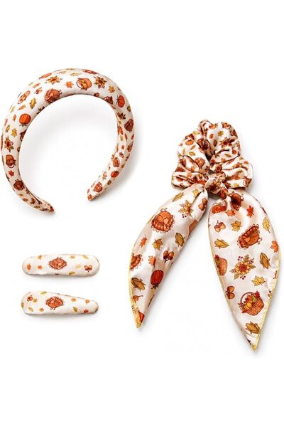 GENERAL Thanksgiving Day Women 4-Piece Hair Accessory Set