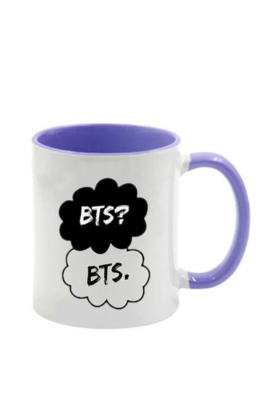 Photoretous Bts Λιλά Κούπα με Λαβή για Εσωτερική Χρήση
