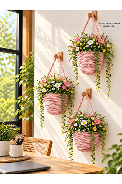 EGE ÖRGÜM Mini coș din 3 piese 12x11 cm Organizator coș decorativ Coș de pere...