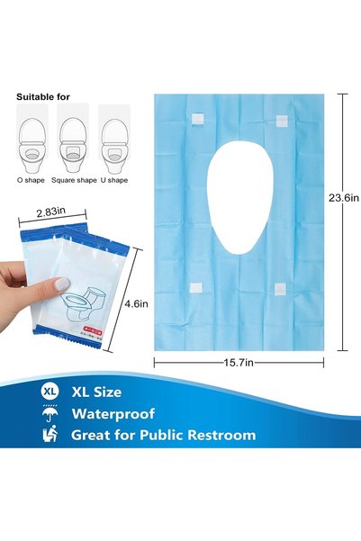 Generic Brand Disposable Toilet Seat Covers 1ptk / 4pcs, Single-Use Hygienic Toilet Seat Protector for Travel, Public Restrooms, Office & Home