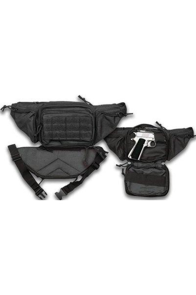 Albainox Τσαντάκι Multifunction Barbaric Fanny Pack For Gun 34984 Μαύρο