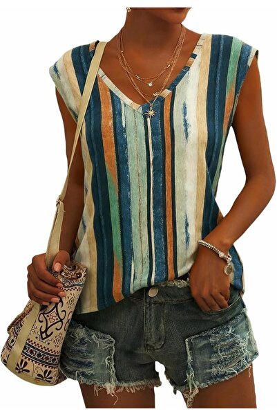 GENERAL Langwyqu Womens Cap Sleeve Blouses T-Shirt Casual Loose Fit Basic Shi...