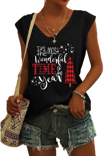 GENERAL Langwyqu Womens Cap Sleeve Blouses T-Shirt Casual Loose Fit Basic Shi...