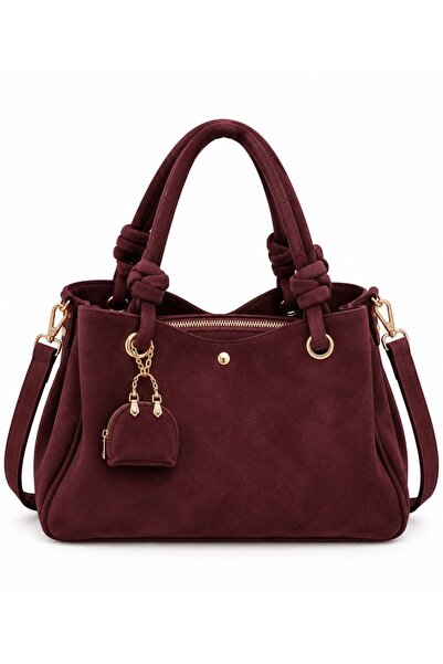 Neli Elegant Women's Suede Accessory Detailed Bag