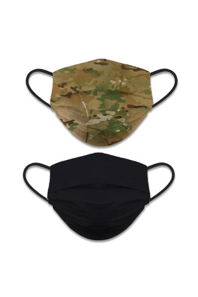Albainox Μάσκα Προστασίας Προσώπου Δύο Όψεων Black-Camo