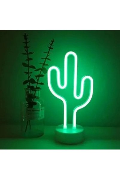 Lovesta Home Neon Lighted Cactus Table Night Lamp