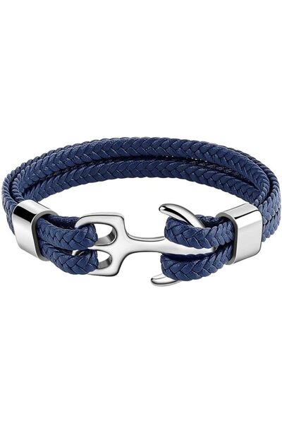GENERAL Handmade Unisex Bracelet, Vintage Multi-Layer Anchor Design Wide Brac...
