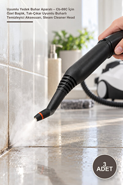 Yenilig 3 Adet Uyumlu Yedek Buhar Aparatı – Cb-08C İçin Özel Başlık, Tak-Çıkar Uyumlu Buharlı Temizleyici Aksesuarı, Steam Cleaner Head