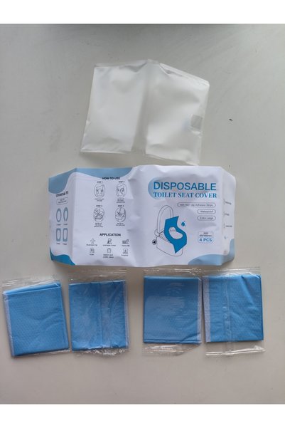 Generic Brand Disposable Toilet Seat Covers 1ptk / 4pcs, Single-Use Hygienic Toilet Seat Protector for Travel, Public Restrooms, Office & Home