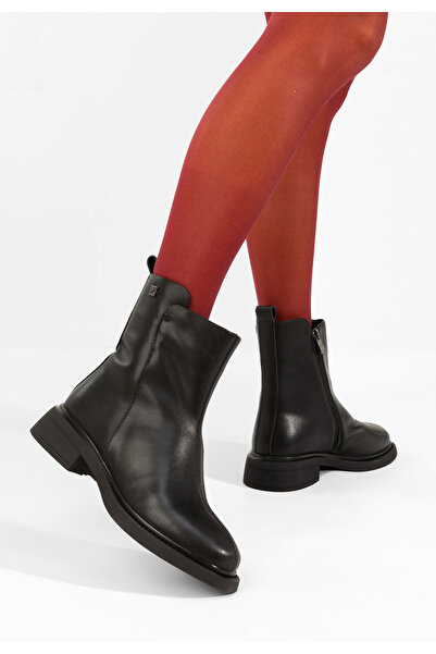 B T Shoes Ghete dama piele Gaia negre