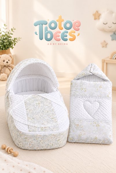 Generic Brand Totobees Luxury 2-Piece Baby Moses Basket & Sleeping Bag Set – ...