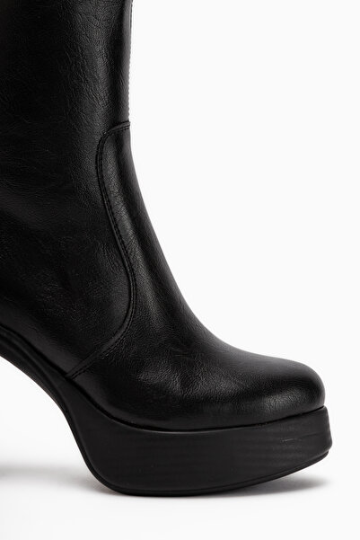 Limoya Suzy Black Platform Heeled Women's Boots