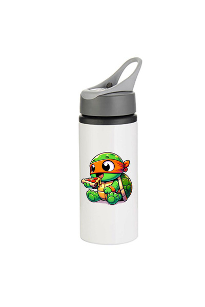 Photoretous Teenage Mutant Ninja Turtles Παγούρι Νερού 650ml Λευκό Γκρι Καπάκι