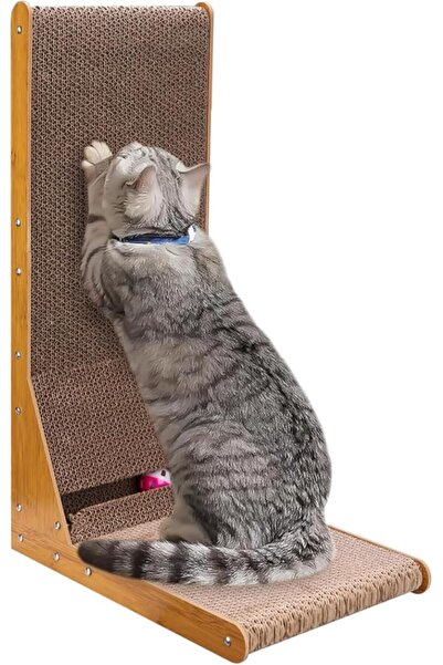 VINNYSEN L-Shape Cat Scratcher, 60cm/23.6 Inch Cat Scratching Board, Cute Cat...