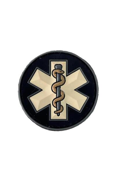 All About Army Σήμα Καουτσούκ Medic Star Of Life Μαύρο