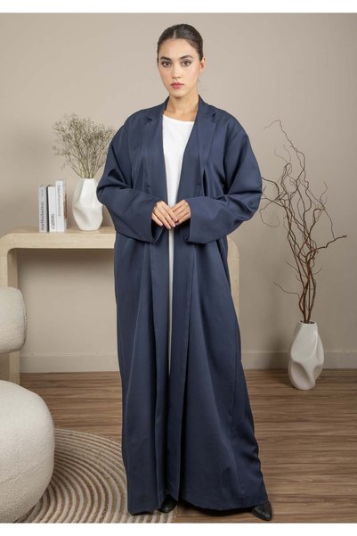 Msquare Fashion Blue Barbie Crepe Abaya with Matching Sheila for Office and M...