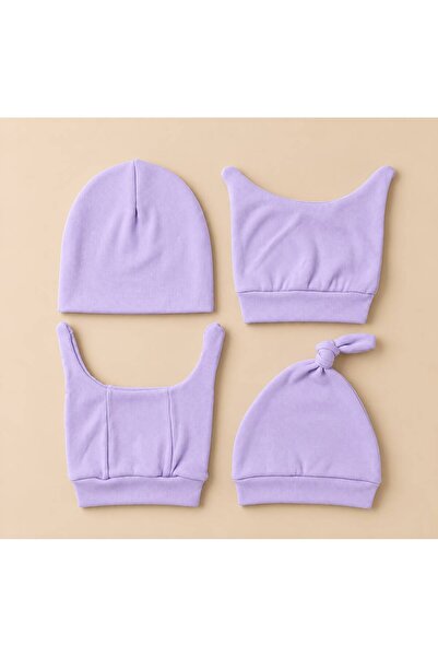 Baby Bakkal 4 Pieces Baby Beanie Double Layer Combed Cotton 100% Cotton (0-3)...