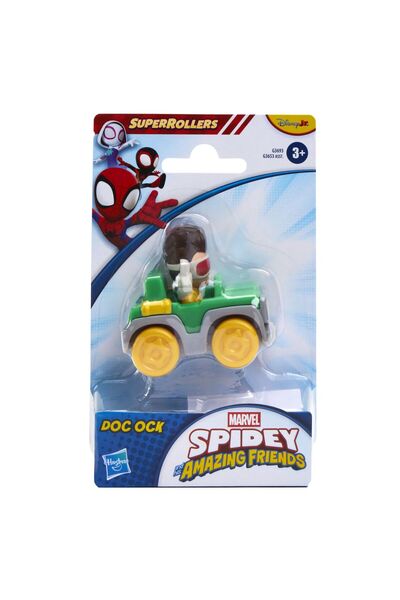 Marvel Ο Spidey and His Amazing Friends Super Rollers Set Doc Ock with Vehicl...