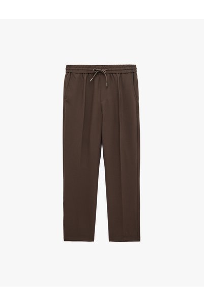 Koton Regular Fit Pocketed Elastic Waist Lace-Up Fabric Trousers