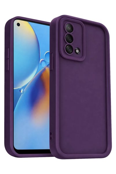 Genel Markalar Oppo A74 4G Uyumlu Kılıf Viera Silikon - Mürdüm
