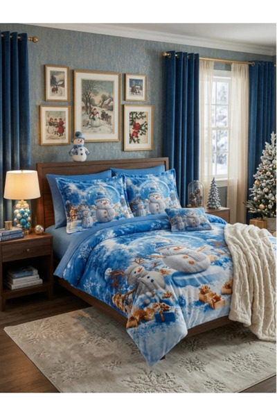 Pucioasa Home Double Bed Linen 'Winter Story' – 6 Pieces (Pucioasa Home) Brin...