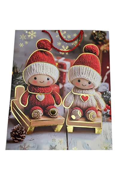 Generic Brand Pungă de Cadou de Crăciun cu Mânere, Design Tematic Festiv, 31 ...