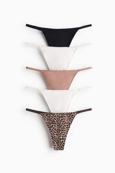 H&M 5-pack cotton thong briefs