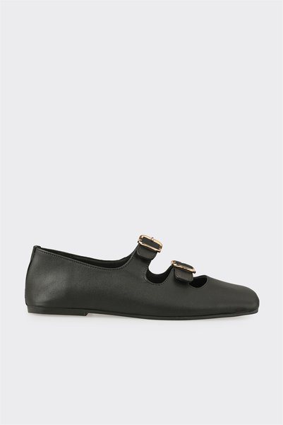 Elle Shoes Siyah Deri Kadın Günlük Ayakkabı