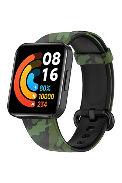 XGSM Curea de silicon pentru Xiaomi Redmi Watch 2 Lite, Camuflaj verde