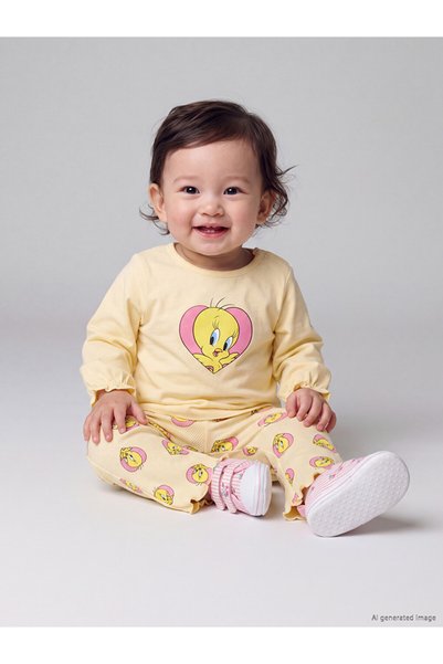 LC Waikiki Esvab • Modern & Distinctive Tweety Printed Baby Girl Set