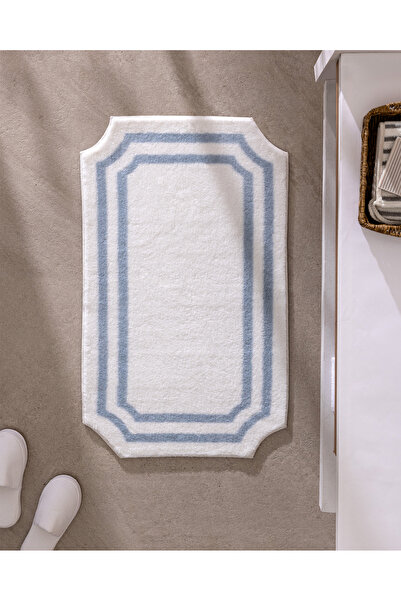Madame Coco Bellemar Bath Mat - Ecru/Blue